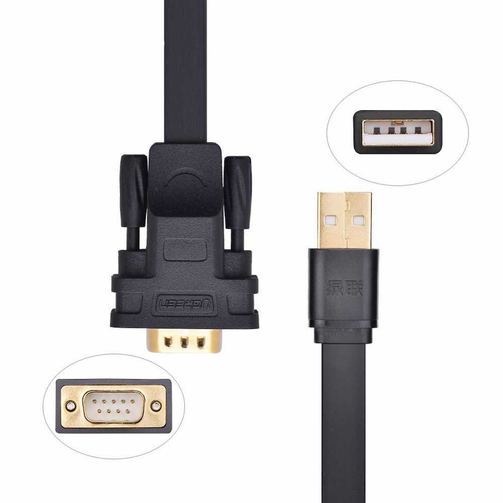 USB 2.0 to DB9 RS-232 Adapter Flat Cable 2m