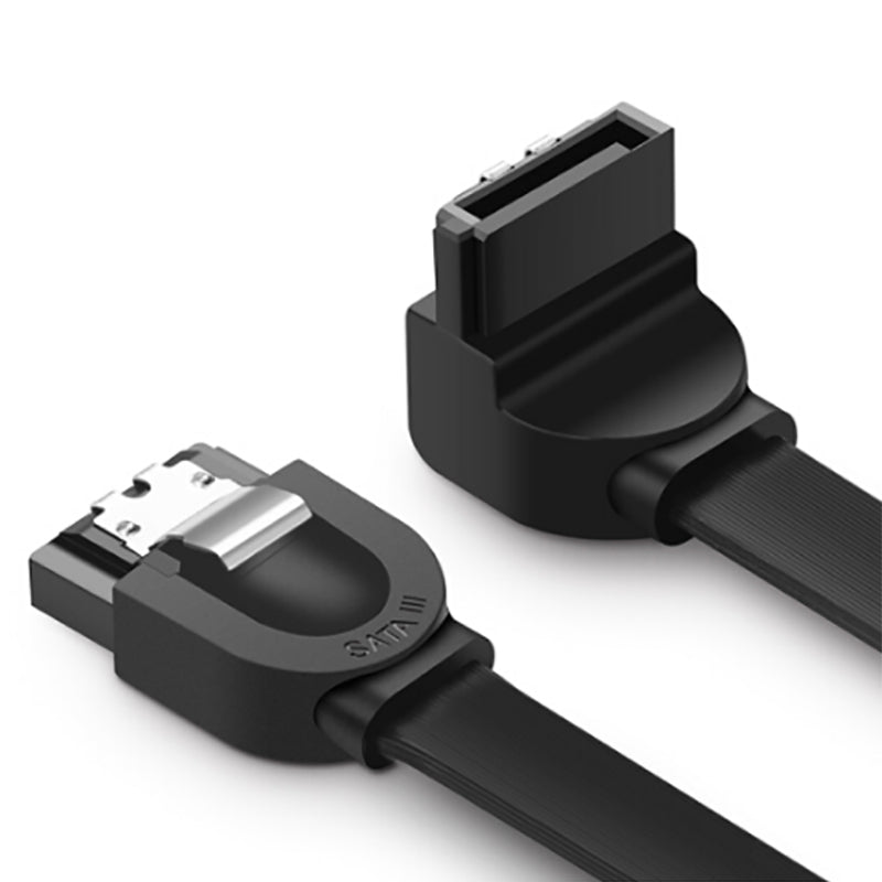 Angled USB-C Cable Aluminum Case with Braided 2m (Black)