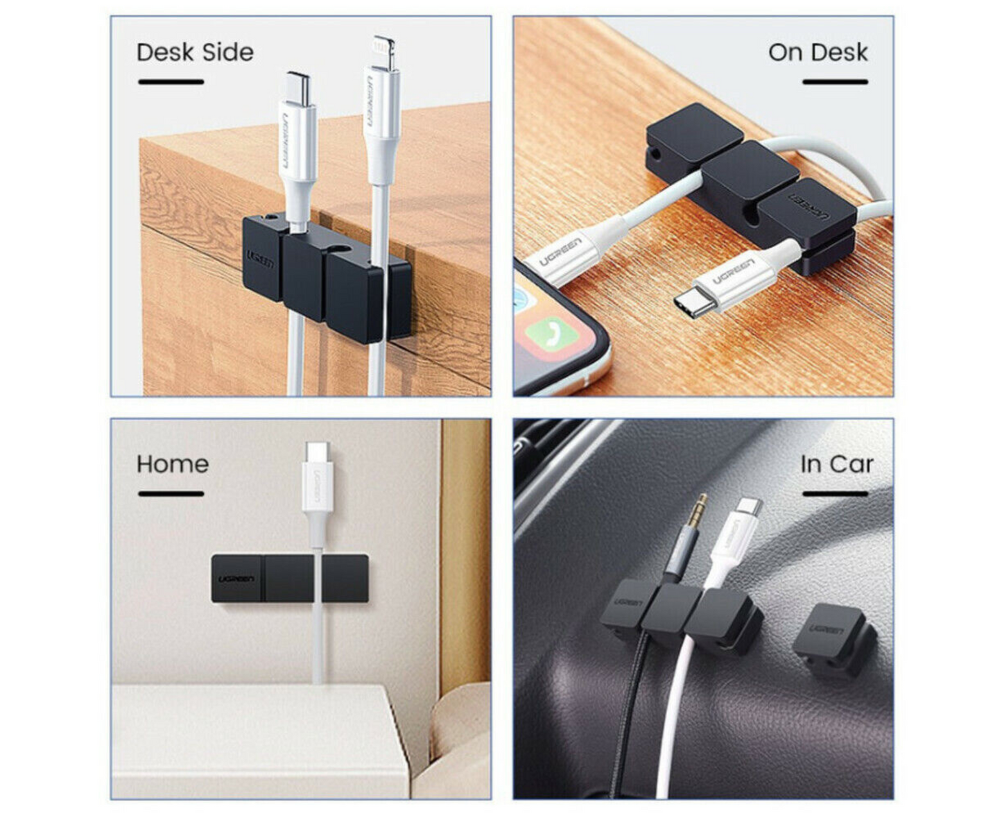 Cable Holder Clips (3+1 Combination) (Black)