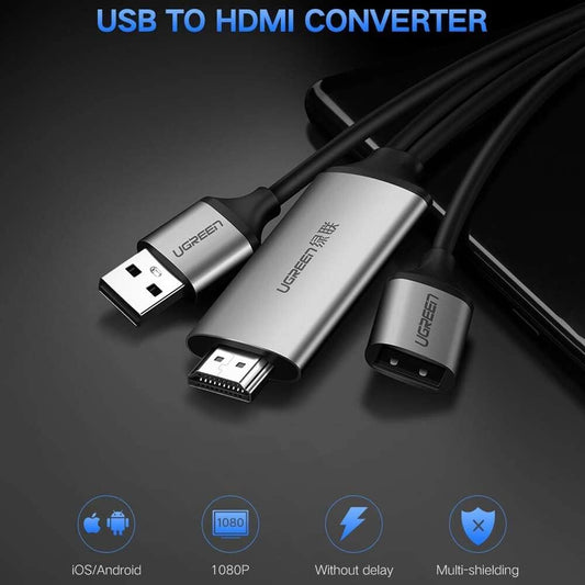 USB to HDMI Digital AV Adapter 1.5m (Gray)