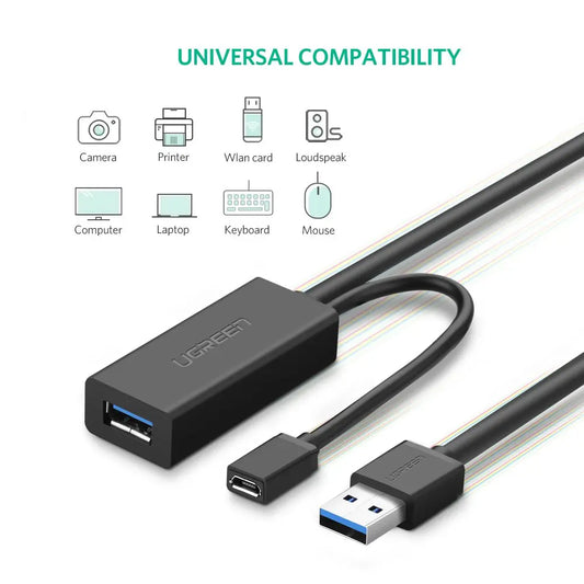 USB 3.0 Extension Cable 5m (Black)