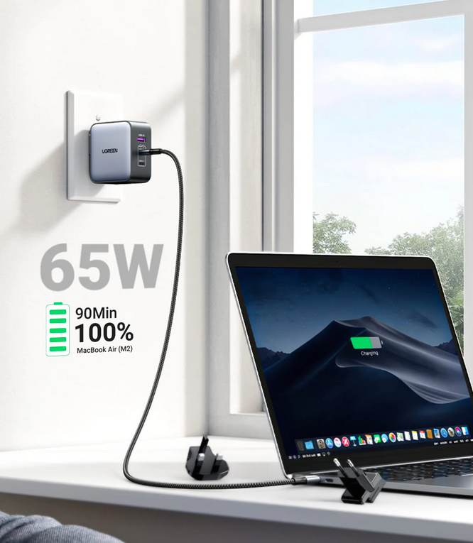 GaN 65W Fast Charger (3-Port)