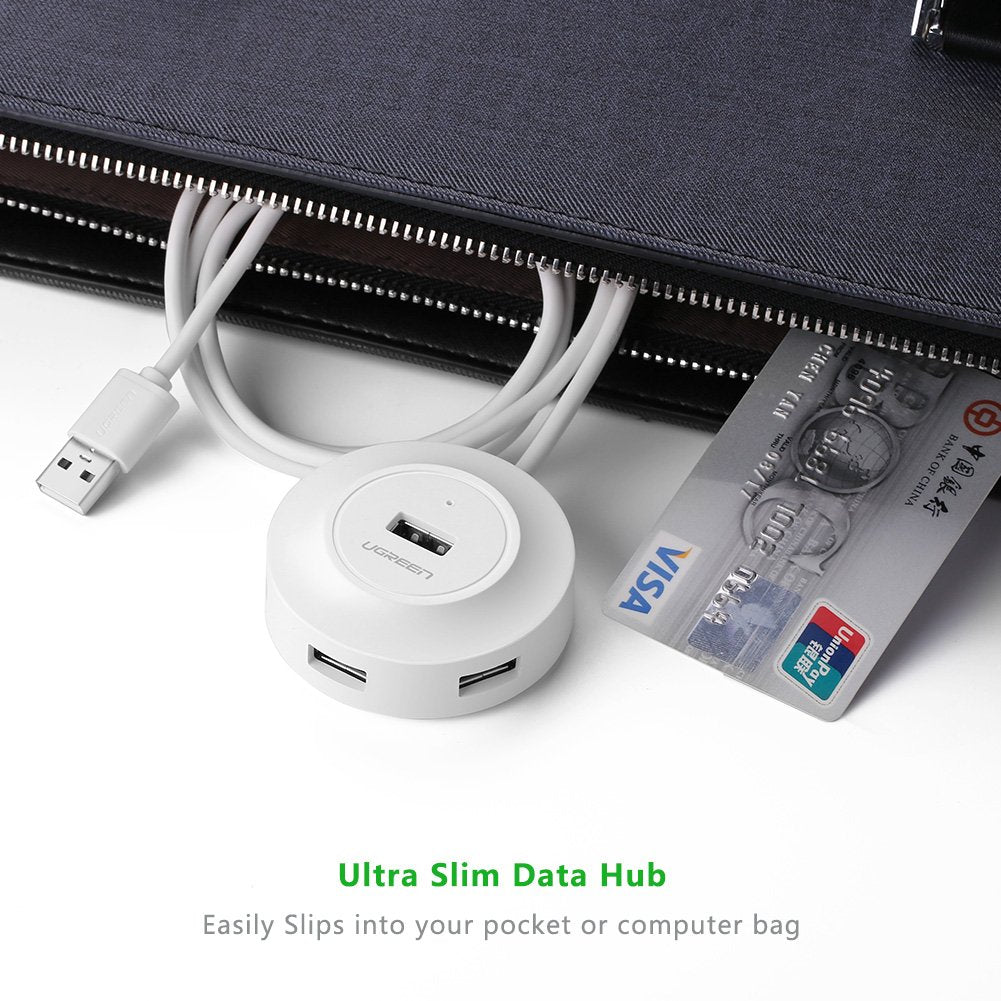 USB 2.0 Hub 4 Ports 1m (White)