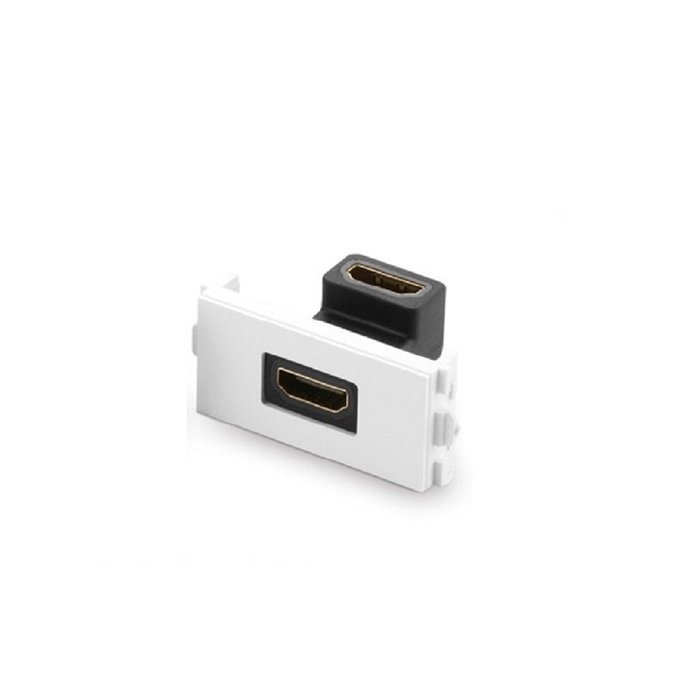 HDMI Socket Panel Straight (White)