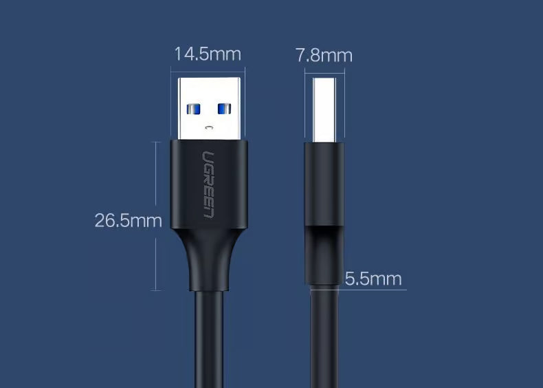 USB2.0 A male to A male cable Black 1.5M