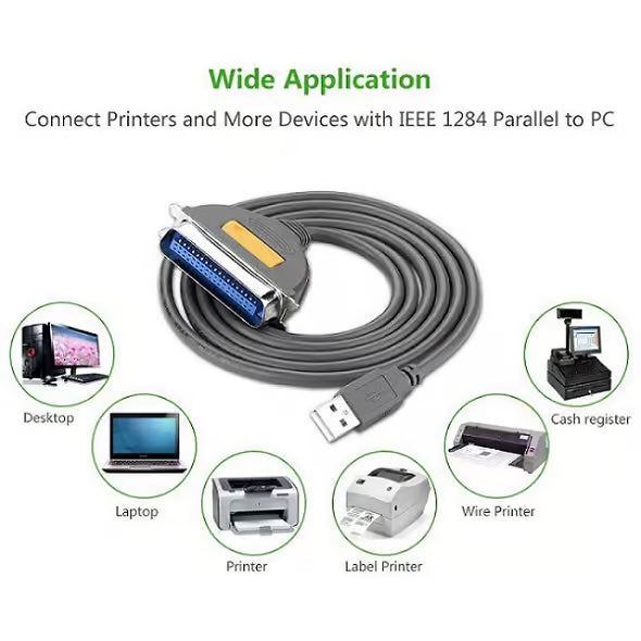 USB to IEEE1284 Parallel Printer Cable 2m