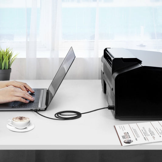 USB-C to USB-B 2.0 Printer Cable 2m (Black)