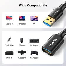 USB3.0 A male to female cable 3M Black
