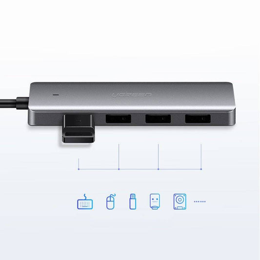 4-Port USB3.0 Hub with USB-C Power Supply