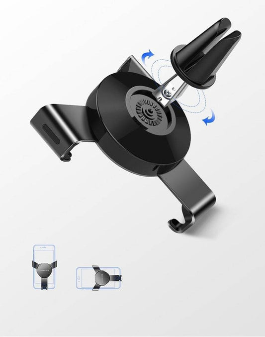 Gravity Drive Air Vent Mount Phone Holder (Space gray)
