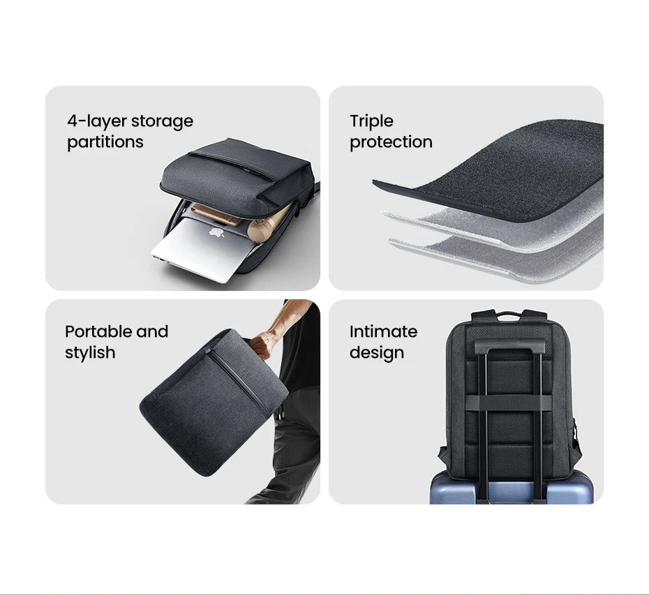 Laptop Backpack B02 Dark Grey (Up to 15.6'')