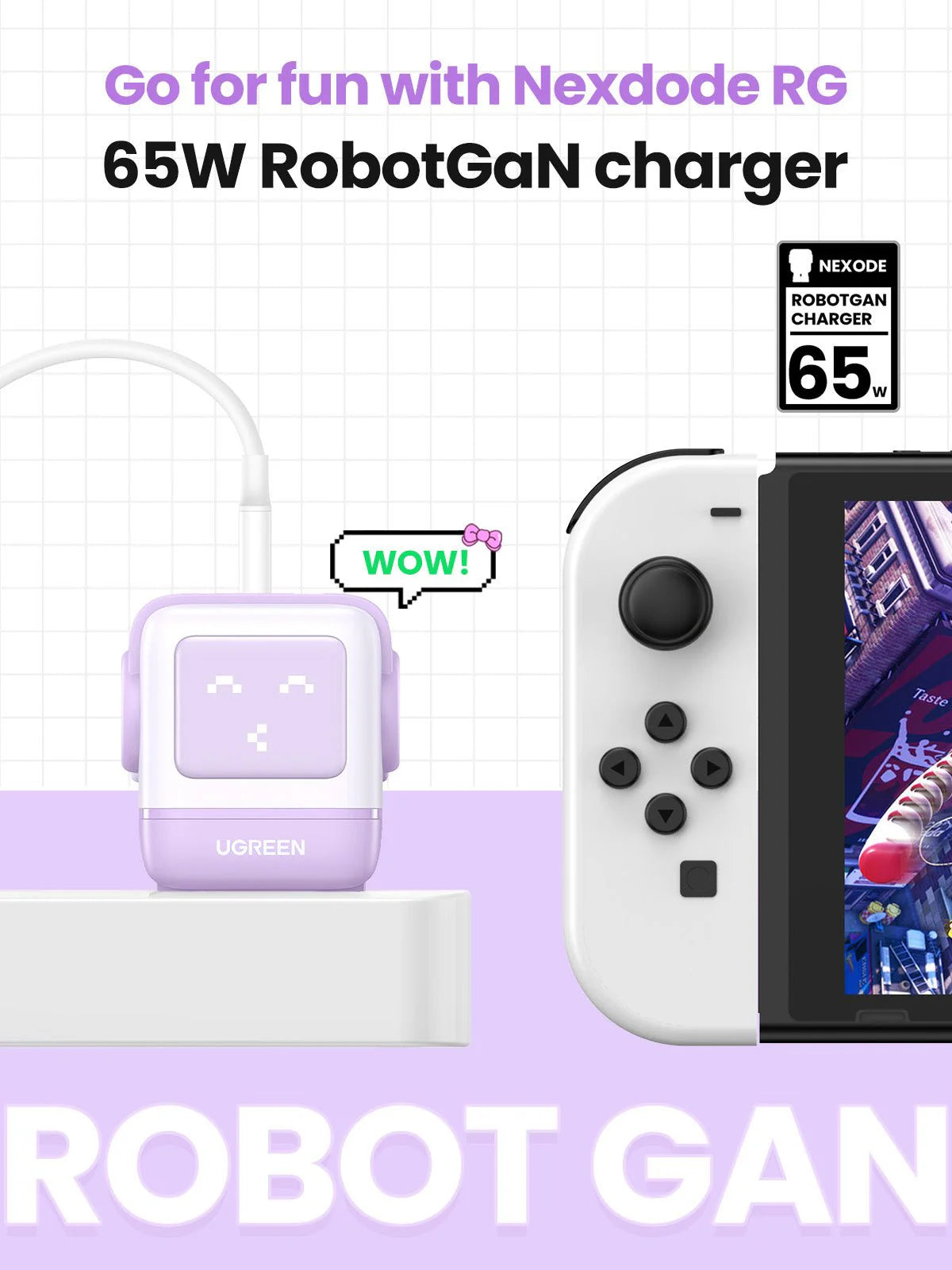 Uno RG 65W 3-Port GaN Fast Charger EU