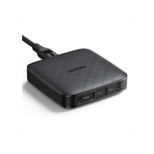 100W 4-Port USB Desktop Fast Charger UK