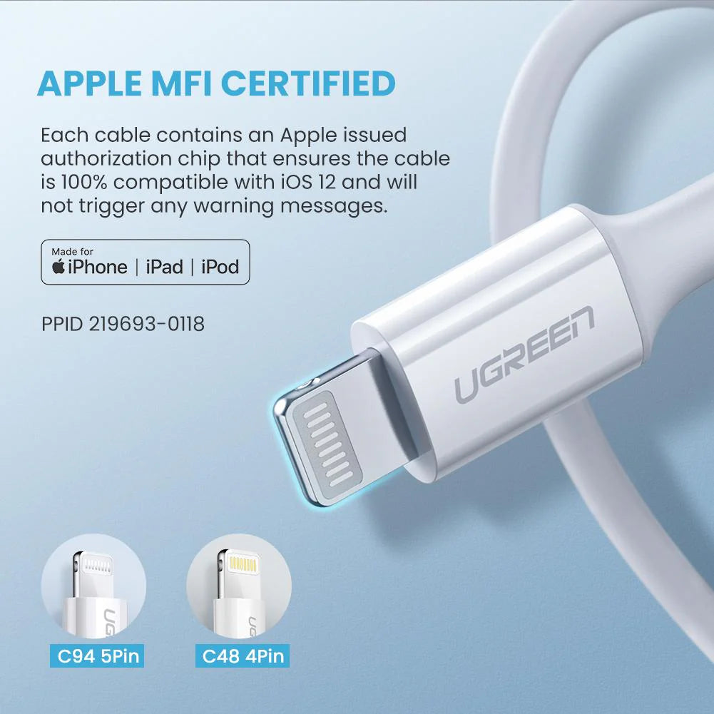 MFi Certified USB-C to Lightning C94 Cable 1M (PD 18W)