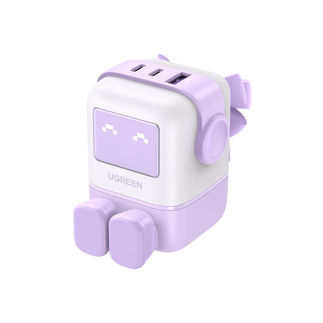 Uno RG 65W 3-Port GaN Fast Charger UK Purple