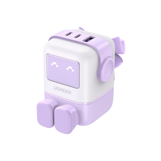 Uno RG 65W 3-Port GaN Fast Charger UK Purple