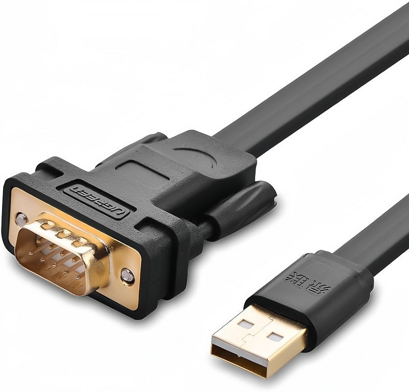 USB 2.0 to DB9 RS-232 Adapter Flat Cable 1m