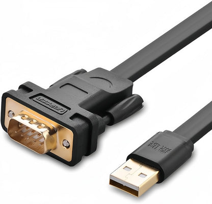 USB 2.0 to DB9 RS-232 Adapter Flat Cable 1m