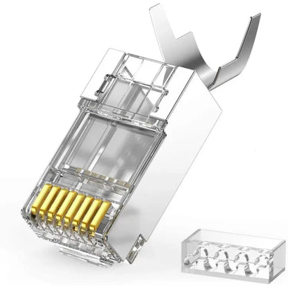 Cat 7 Shielded Modular Plug Gold-plated 50U 10 pcs