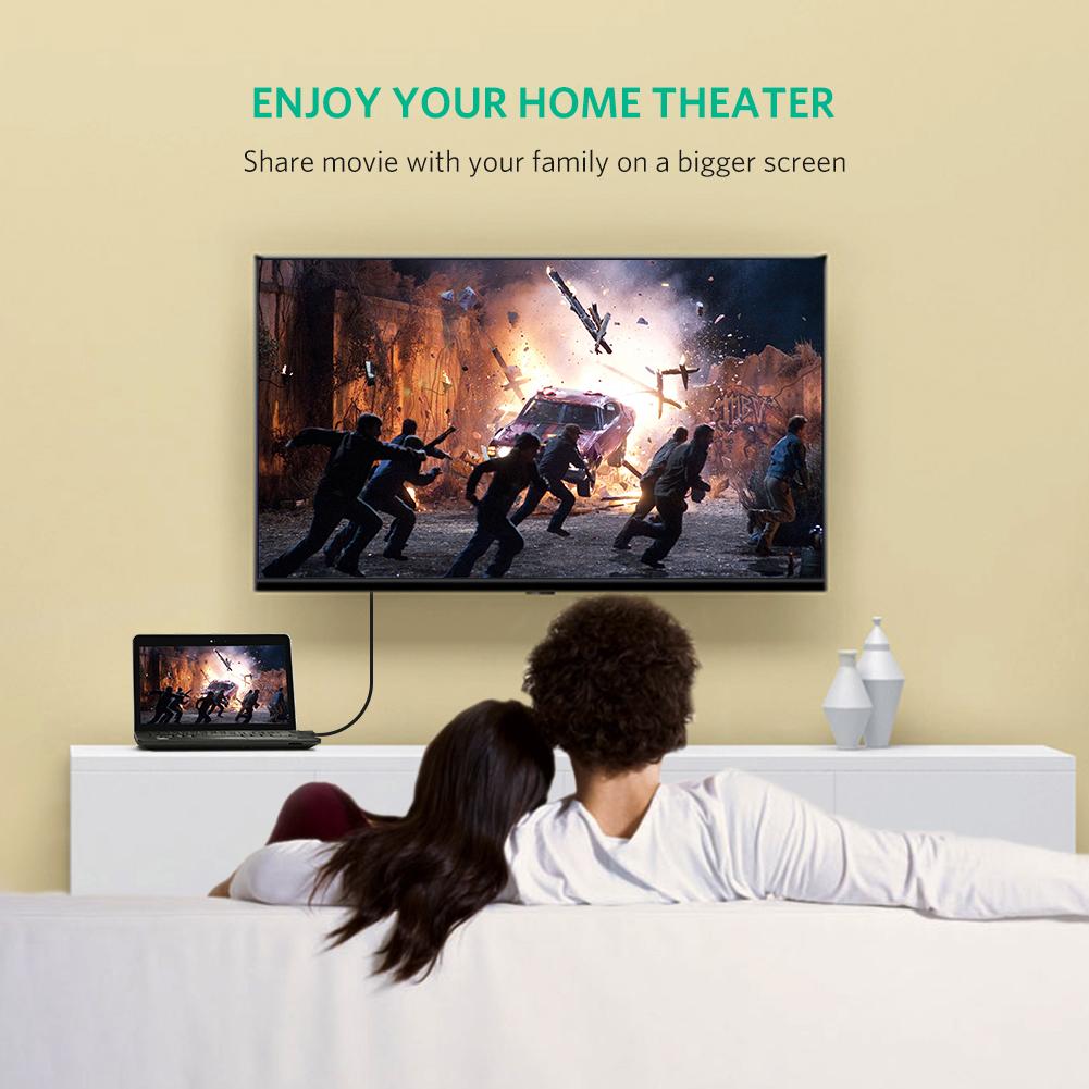 DP Male to Male Cable 5m (Black)