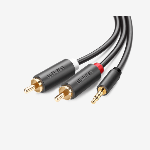 3.5mm Female to 2 RCA Male audio cable  1M