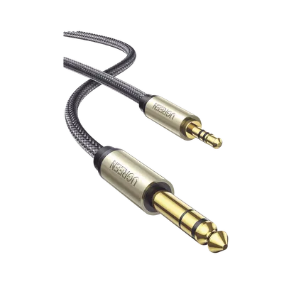 6.5mm Male to Male Stereo Auxiliary Aux Audio Cable 10m (Black)