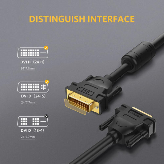DVI (24+1) Male to Male Cable Gold Plated 3m (Black)