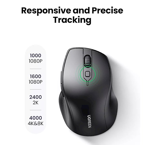 Ergonomic Contoured-Shape Design Wireless Mouse