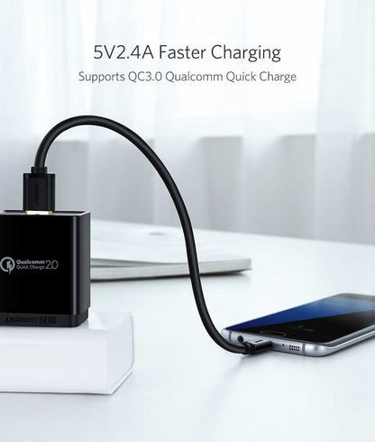 USB 2.0 A to Micro USB Cable Nickel Plating 2M (Black)