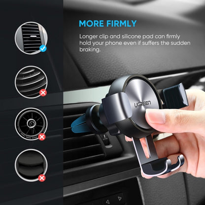 Gravity Drive Air Vent Mount Phone Holder (Space gray)