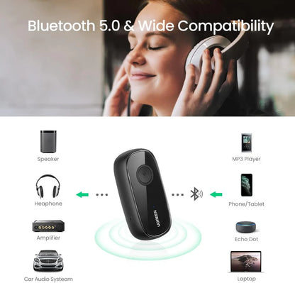 Bluetooth 5.0 Receiver Audio Adapter APTX with Mic