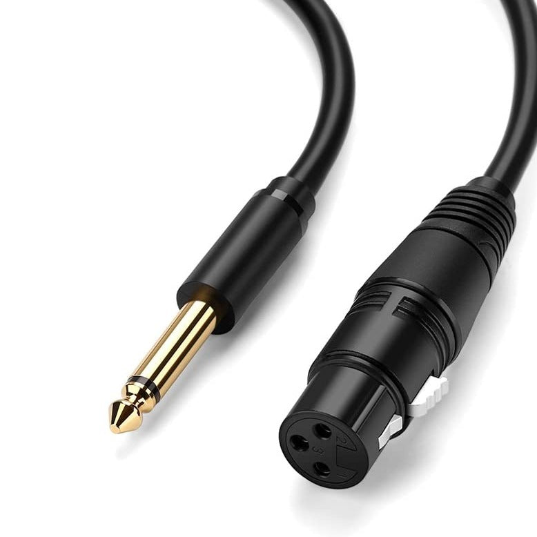 6.5 Mono Male to Male  Aux Audio cable Black 1M