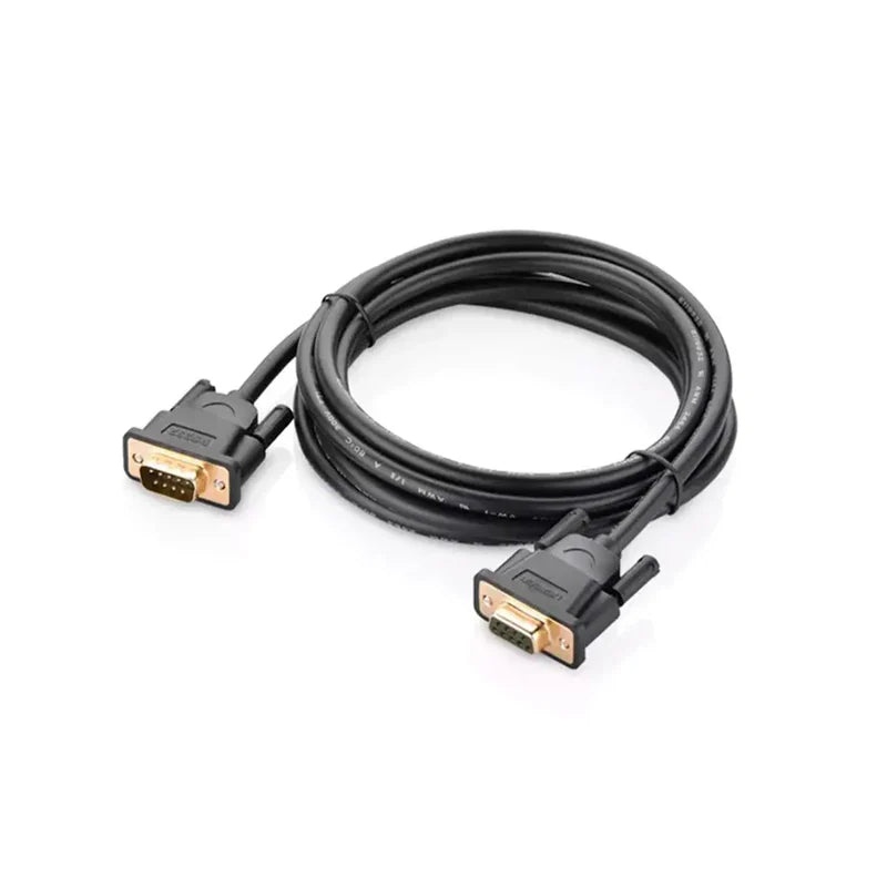 DB9 RS232 Male to Female Cable 1.5m (Black)
