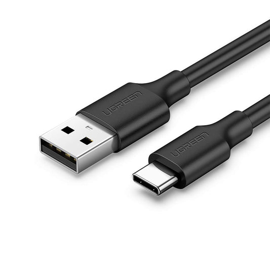 USB-A 2.0 to USB-C Cable Nickel Plating 1m (Black)