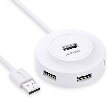 USB 2.0 Hub 4 Ports 1m (White)