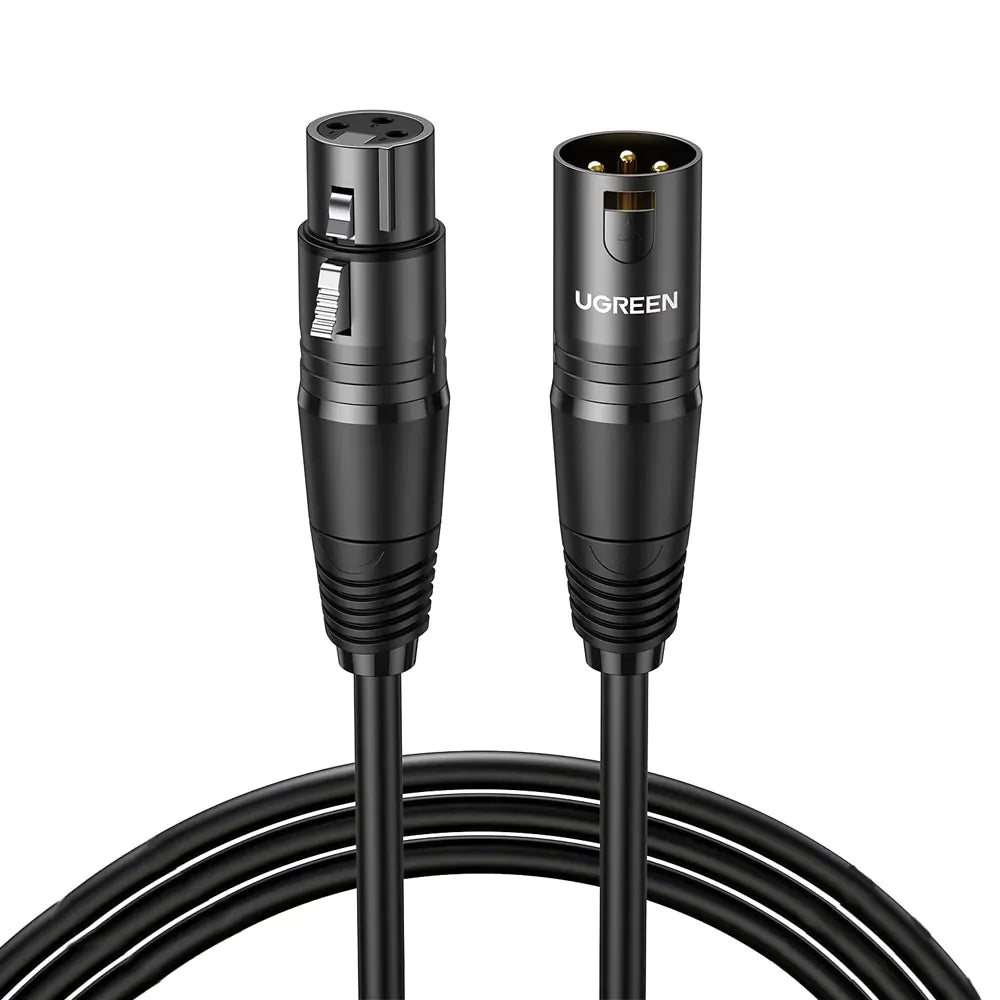 Cannon Male to Female Microphone Extension Audio Cable 10m (Black)