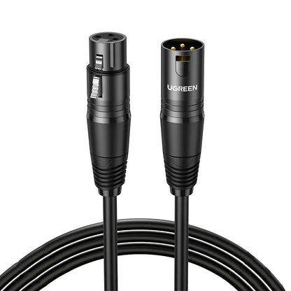 Cannon Male to Female Microphone Extension Audio Cable 10m (Black)