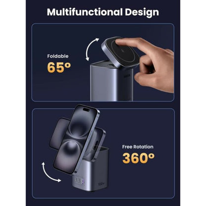 100W 2-in-1 GaN Charging Station UK (Space Gray)