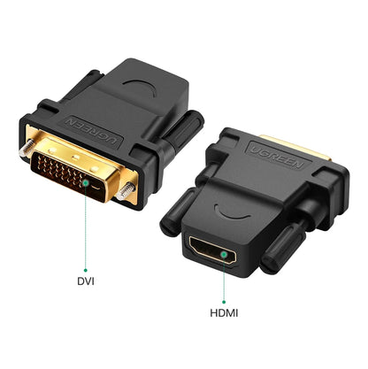 DVI 24+1 Male to HDMI Female Adapter (Black)