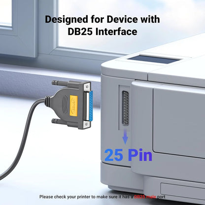 USB to DB25 Parallel Printer Cable 2m