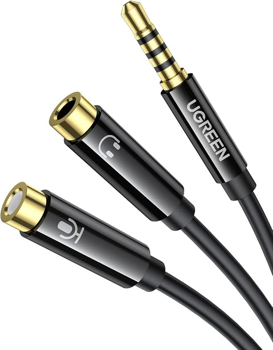 3.5mm male to 3.5mm male right angle flat cable 1M