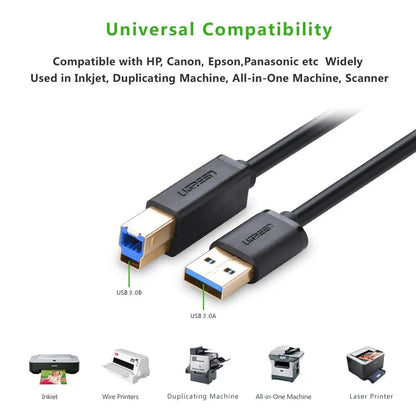 USB 3.0 AM to BM Print Cable 2m (Black)
