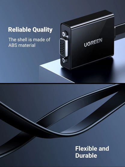 HDMI to VGA + 3.5MM Audio+Mirco USB converter Black