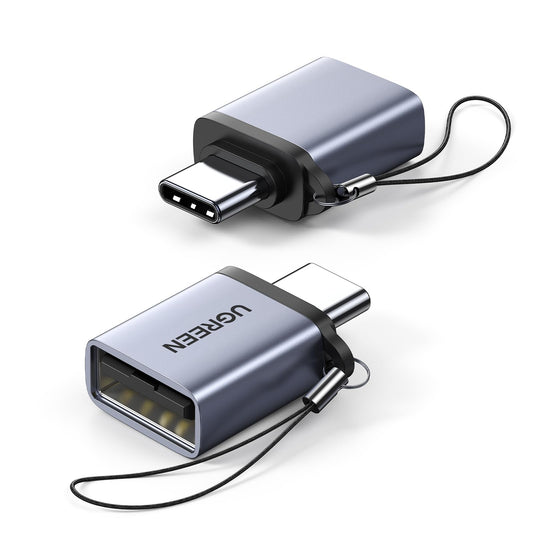 Type C to USB 3.0 A Adapter Cable with Lanyard (Space Gray)