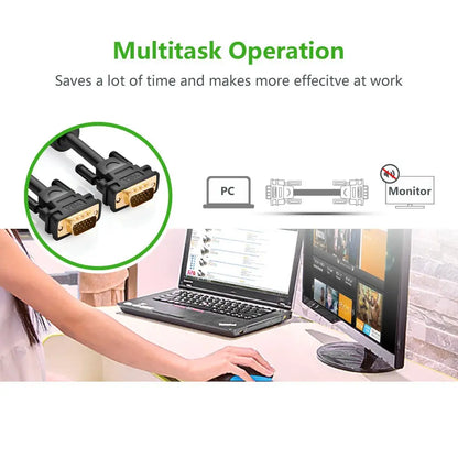 VGA Male to Male Cable 2m (Black)