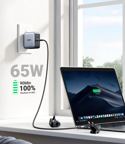 GaN 65W Fast Charger (3-Port)