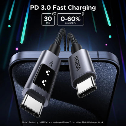 Uno USB-C to USB-C PD 100W Fast Charging Cable 0.5m