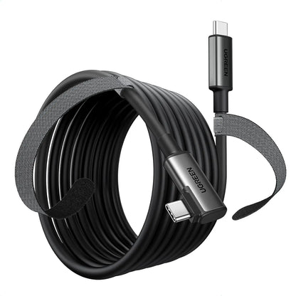 Right Angle USB-C to USB-C Link Cable 5m (Black)