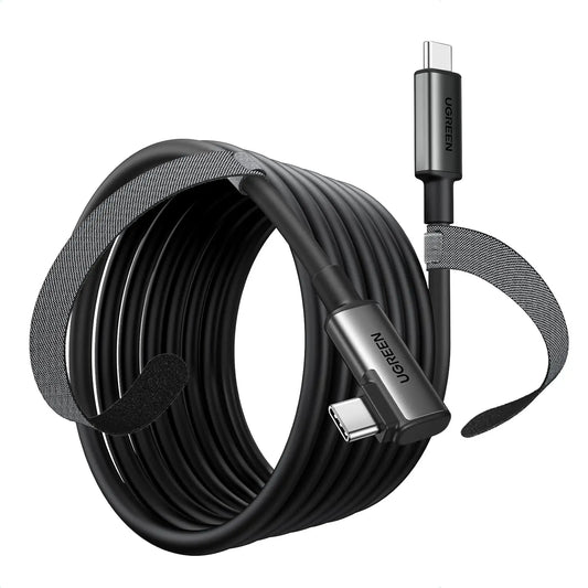 Right Angle USB-C to USB-C Link Cable 5m (Black)