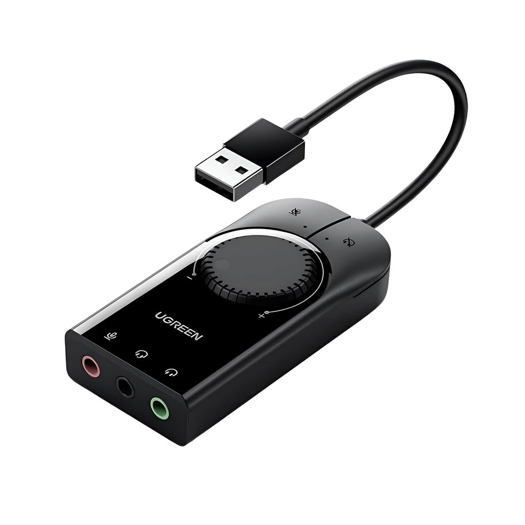 USB 2.0 External Stereo Sound Adapter Black
